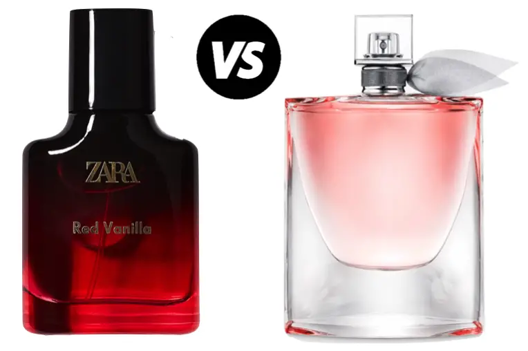 Zara Red Vanilla vs Lancôme La Vie Est Belle dupe