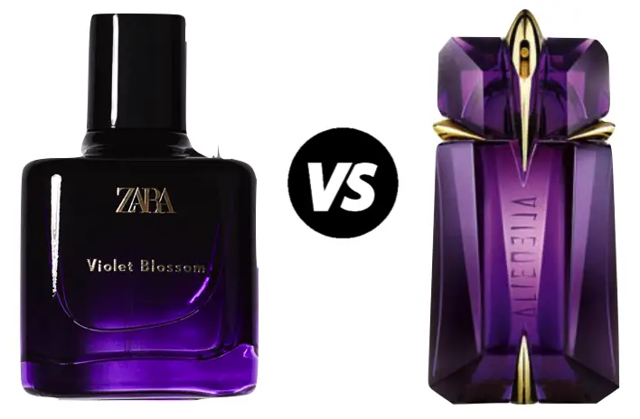 Zara Violet Blossom vs Mugler Người ngoài hành tinh lừa đảo