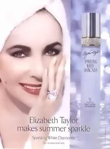 Elizabeth Taylor strålende hvide diamanter