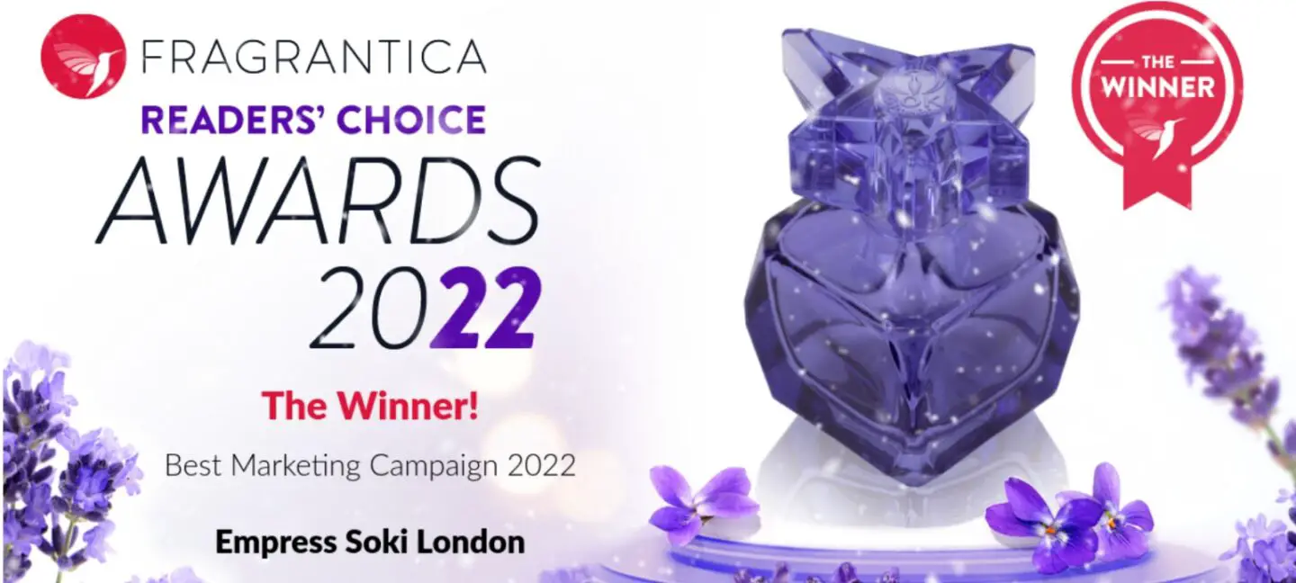 SOKI LONDON Empress Fragrantica Readers Choice Award_Best Marketing Campaign 2022