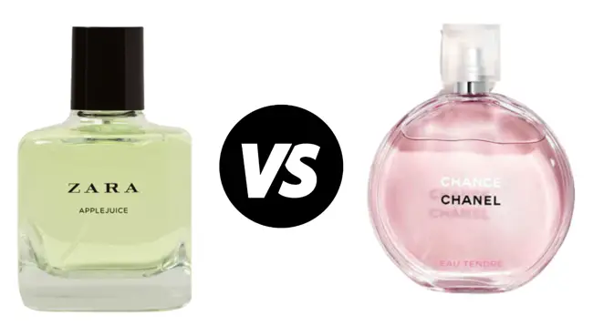 Zara Apple Juice vs Chanel Chance Eau Tendre dupe