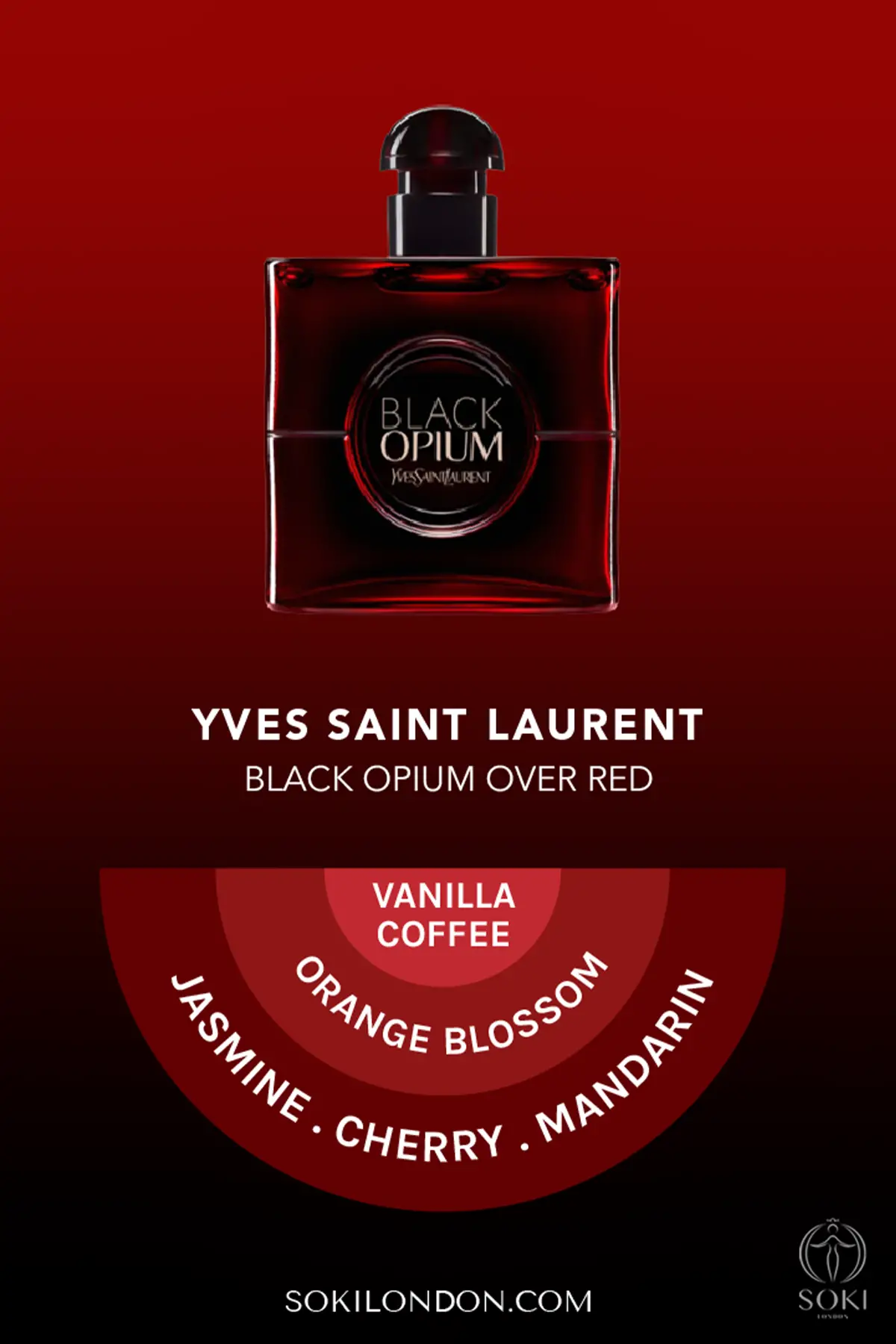 YSL Schwarzes Opium über Rot